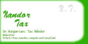 nandor tax business card